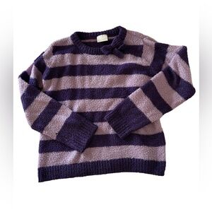 Hanna Andersson Fuzzy Purple Stipe Lurex Sweater Bow
Accent Girl's Size 12